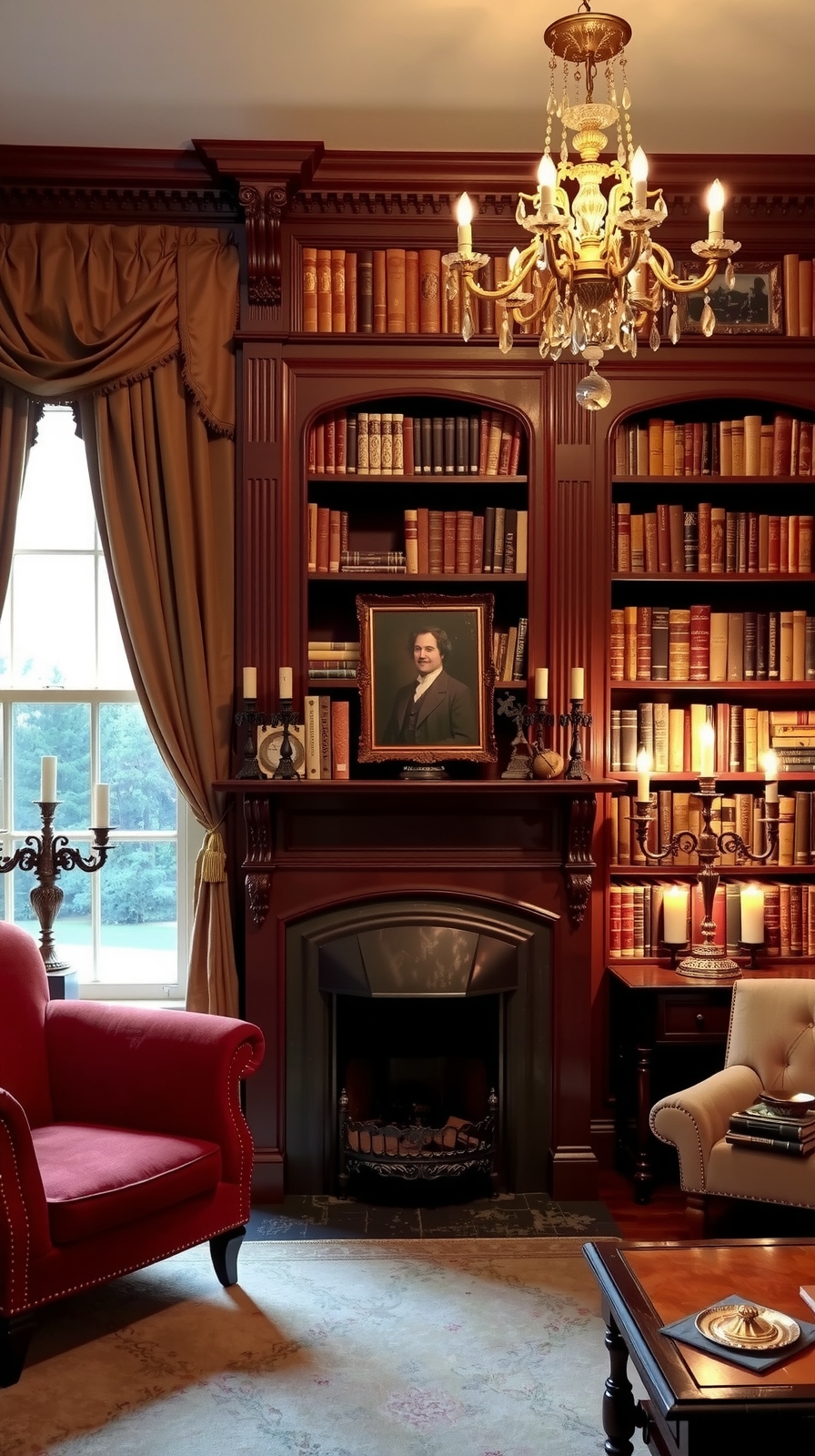 scholarly sanctuary with curiosities