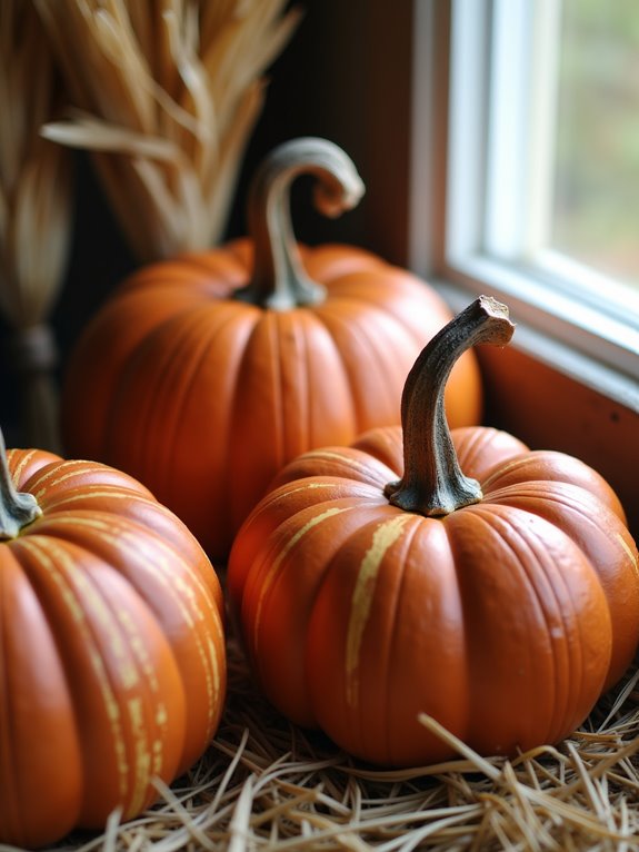 seasonal terracotta pumpkin decor