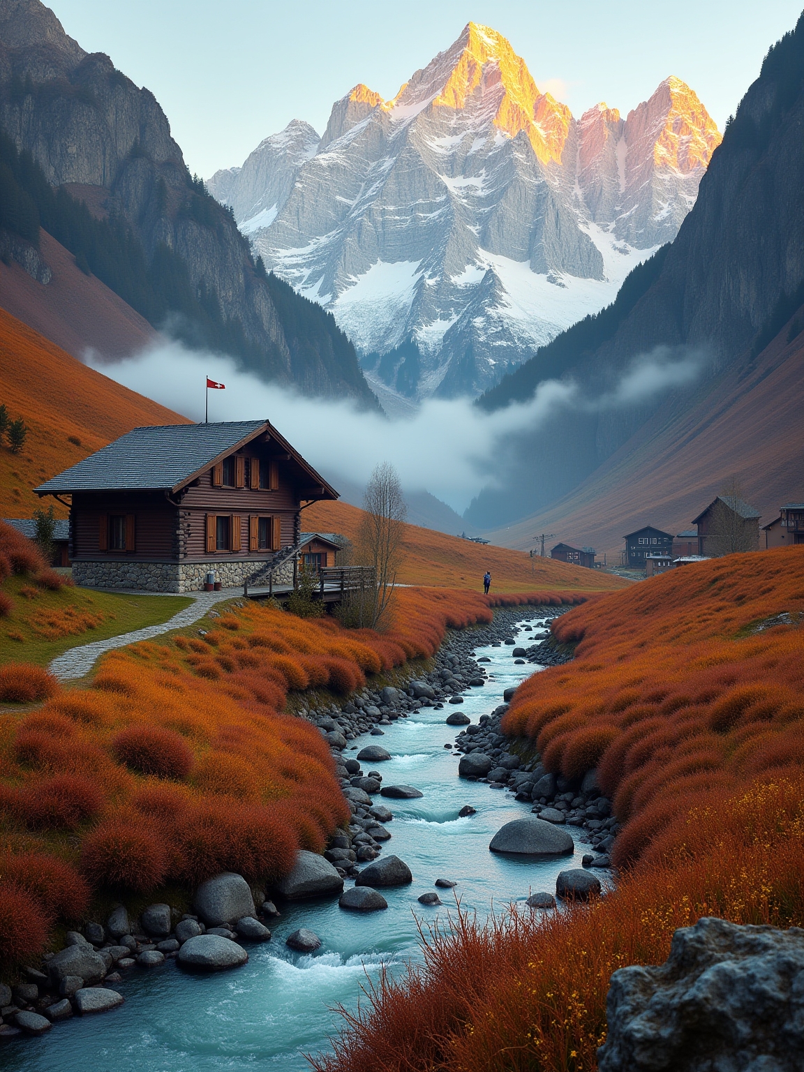 serene alpine village escape