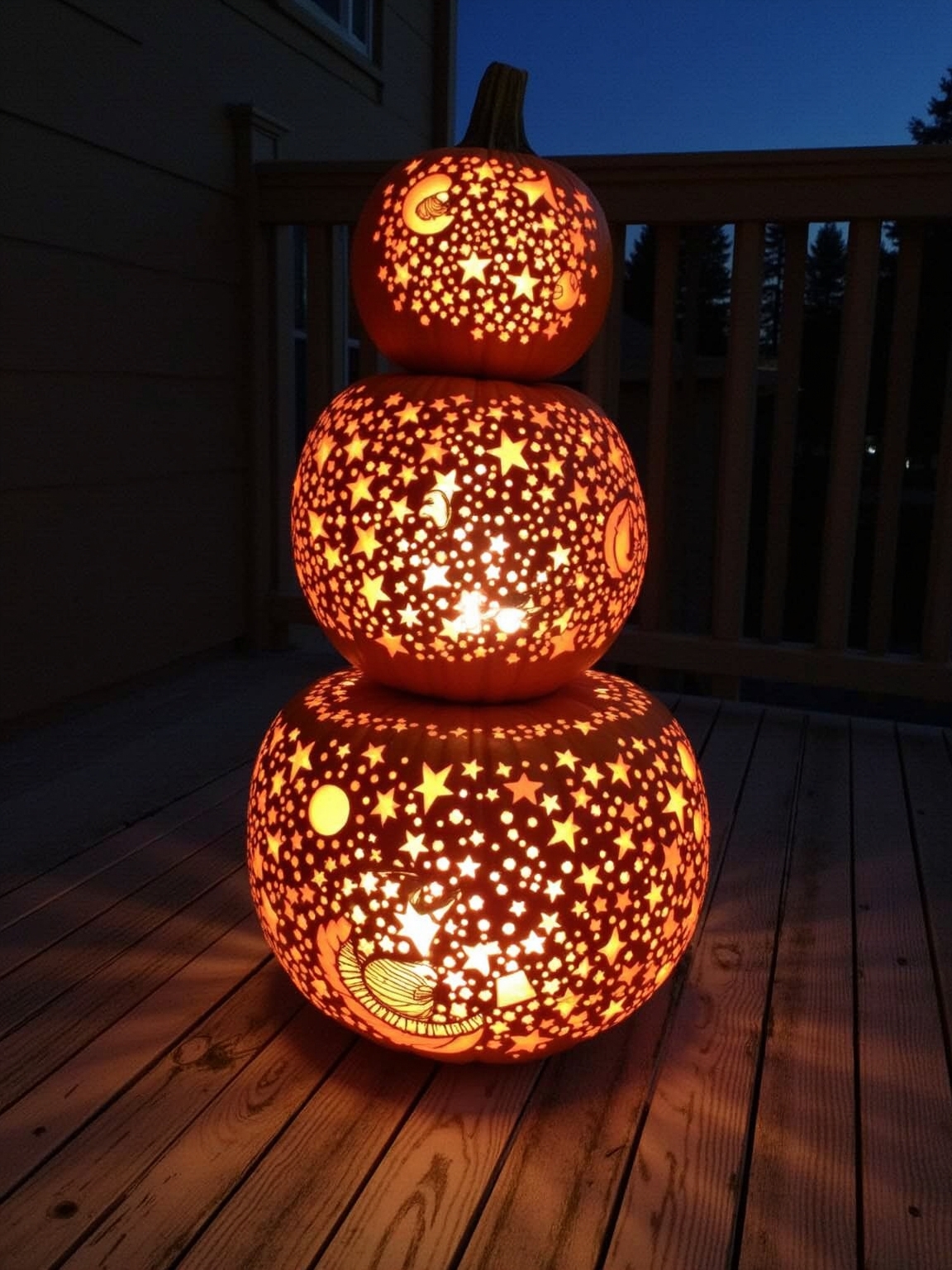 sophisticated layered pumpkin displays