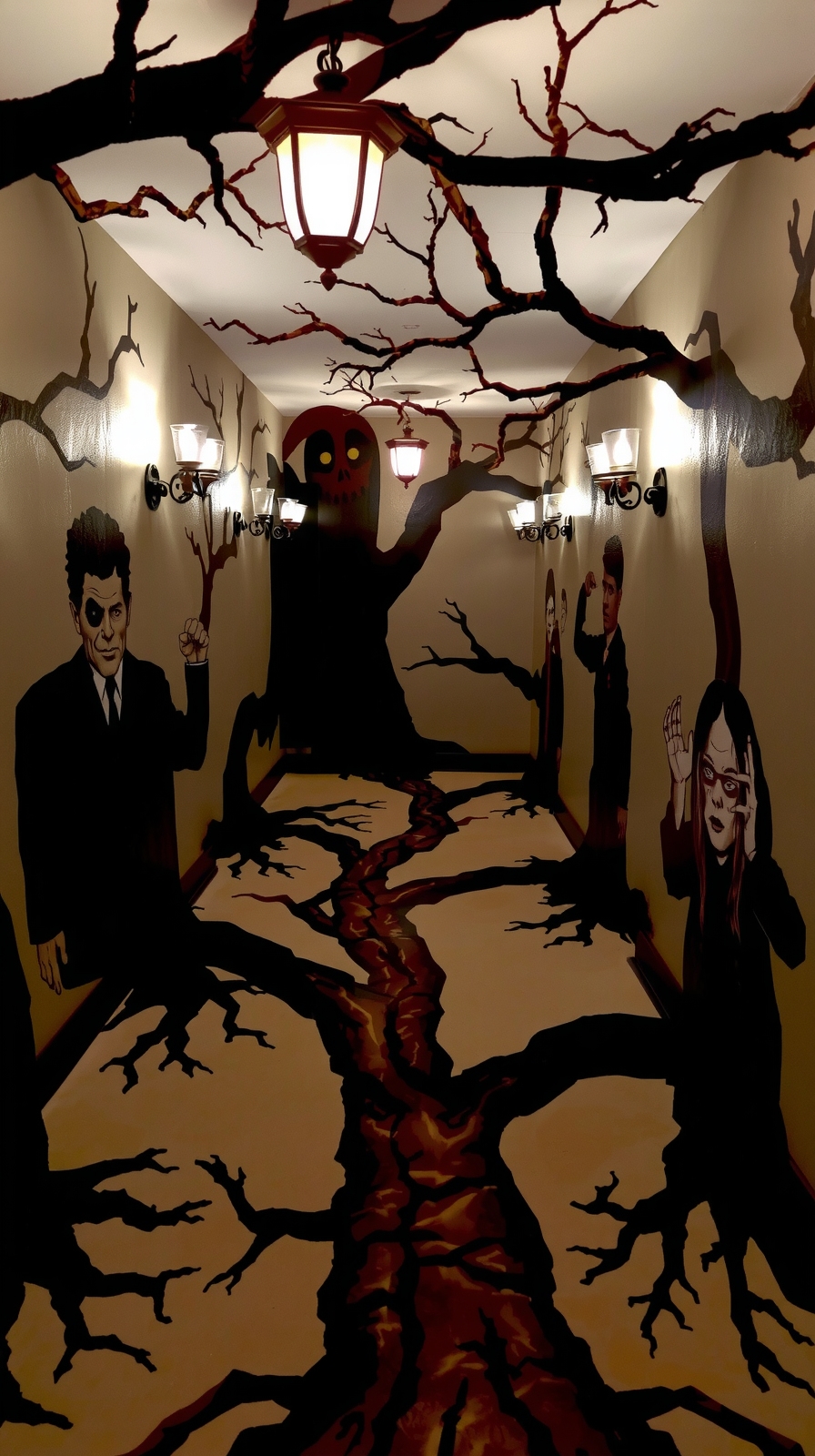 spooky horror character murals