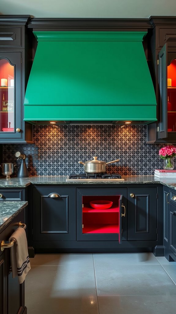 striking green hued kitchen elegance