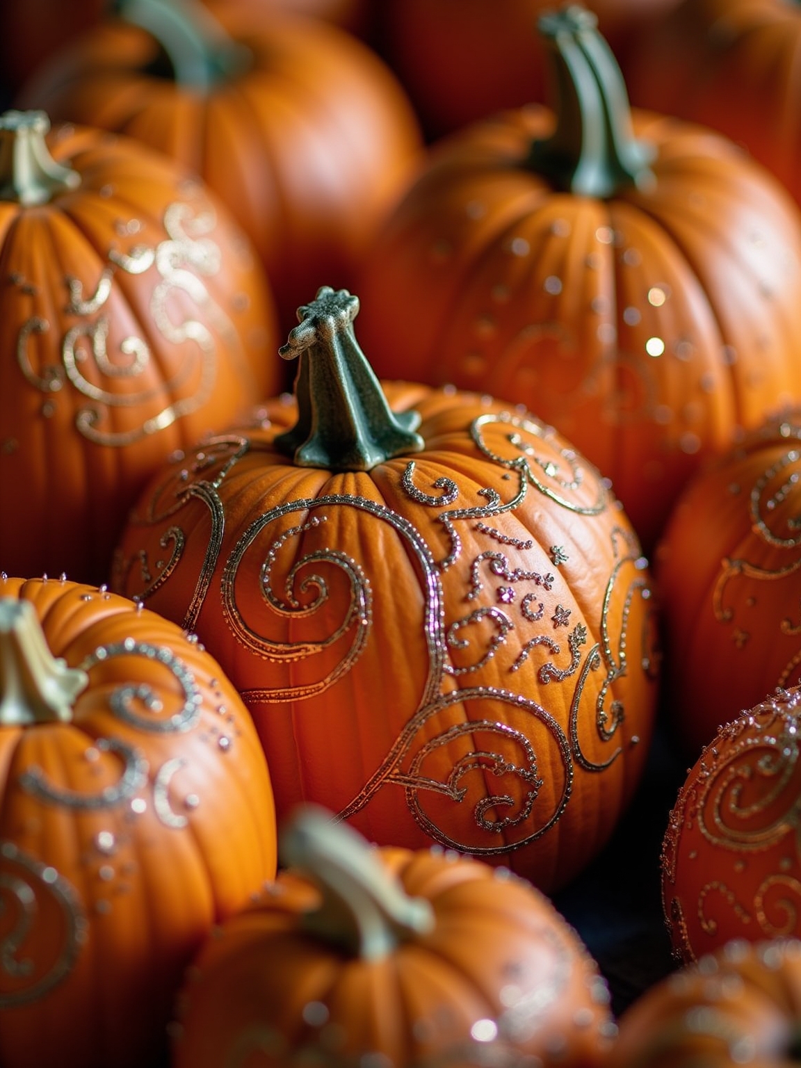 thumbtack pumpkin decorating method