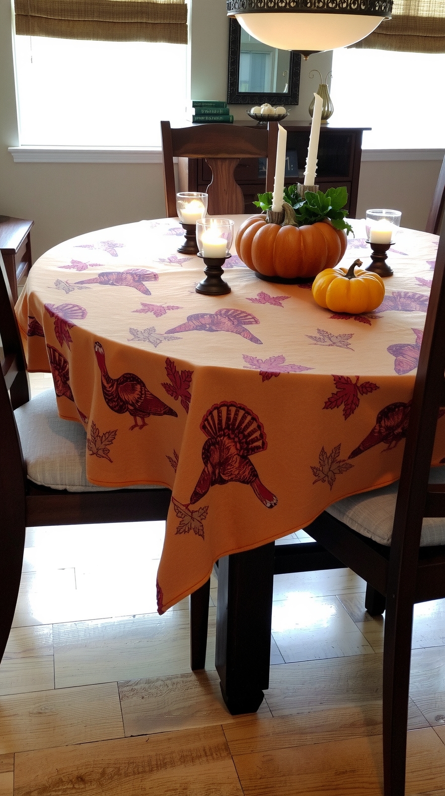 turkey motif holiday linens