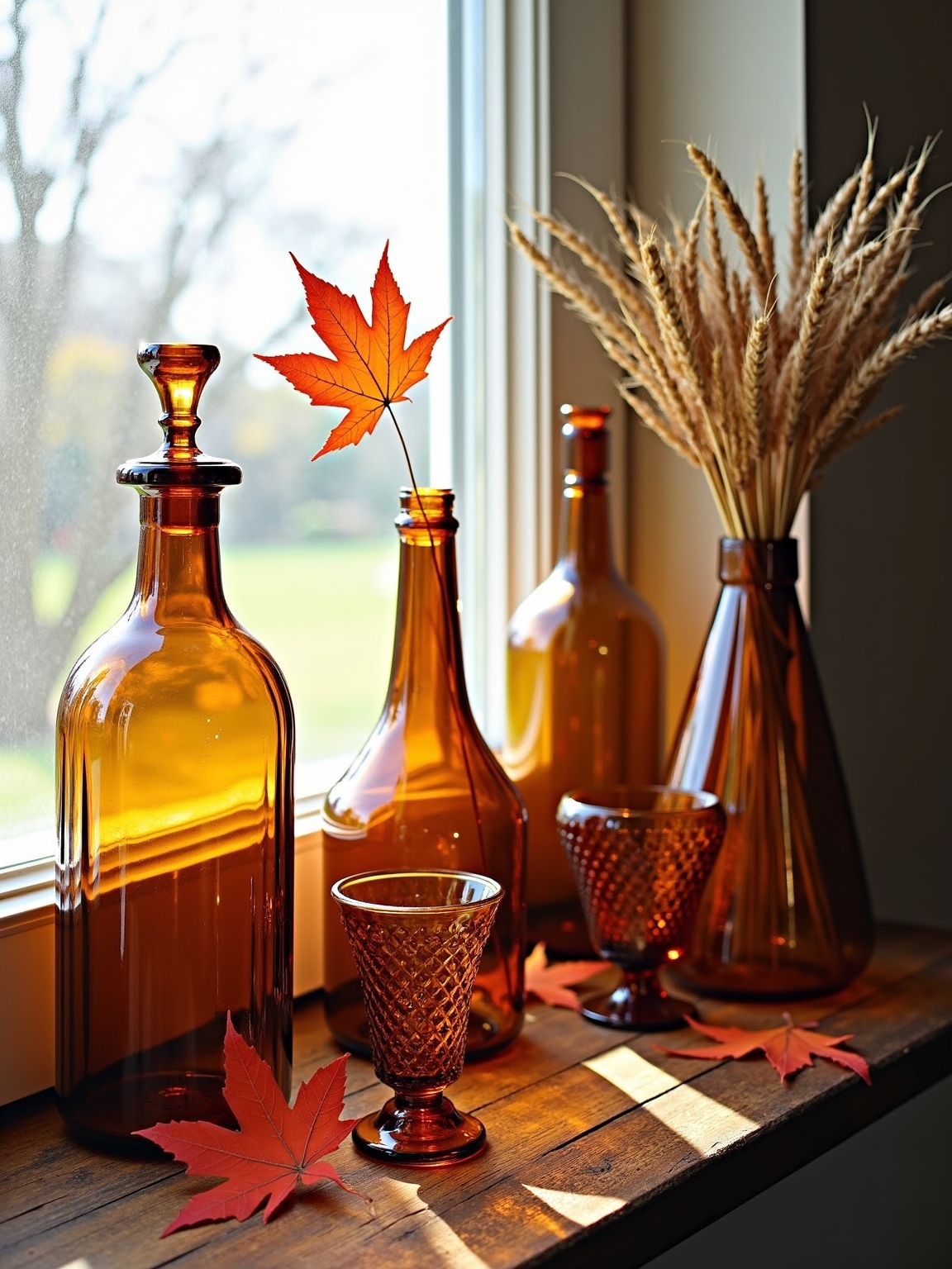 unique amber glass decor