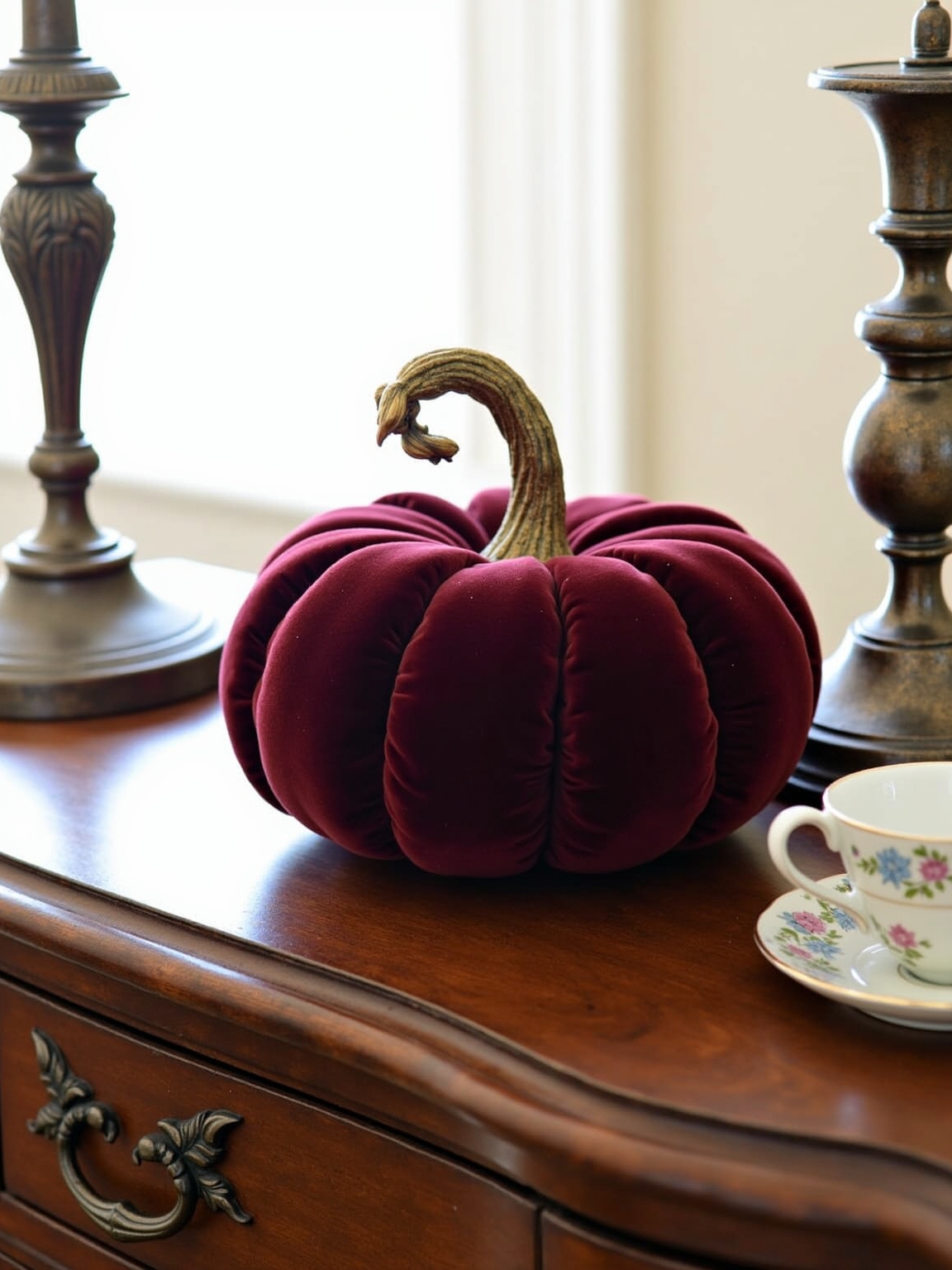 velvet pumpkins meet vintage