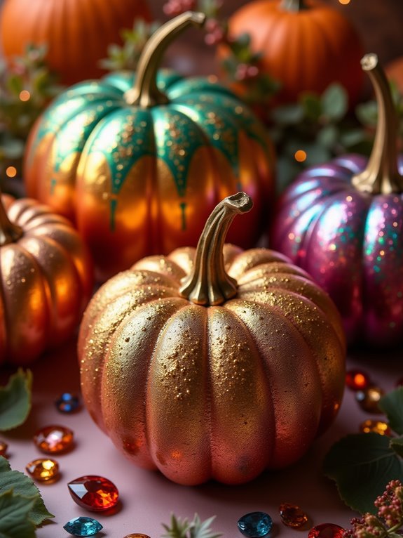 vibrant autumn pumpkin painting