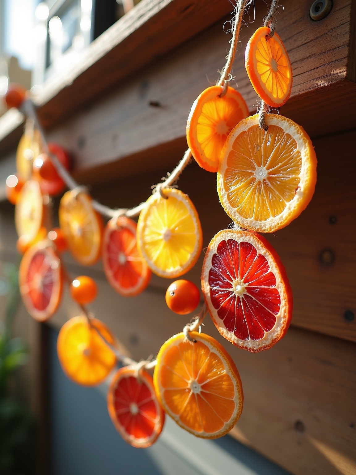 vibrant citrus garland creation
