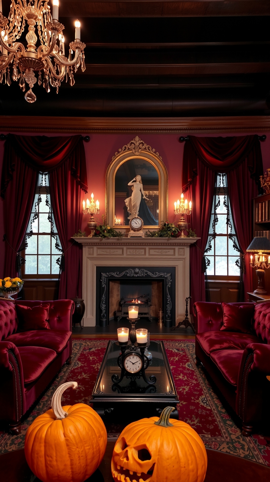 victorian gothic velvet seating