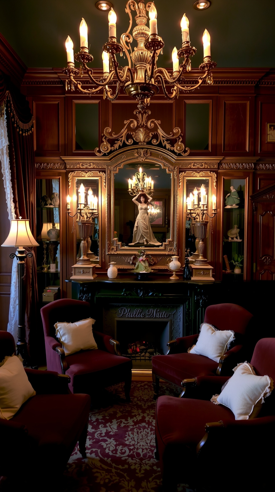 victorian witch figurine vignettes