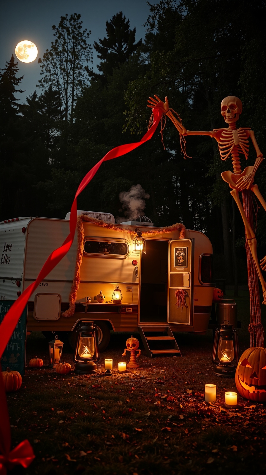 vintage horror campsite transformation