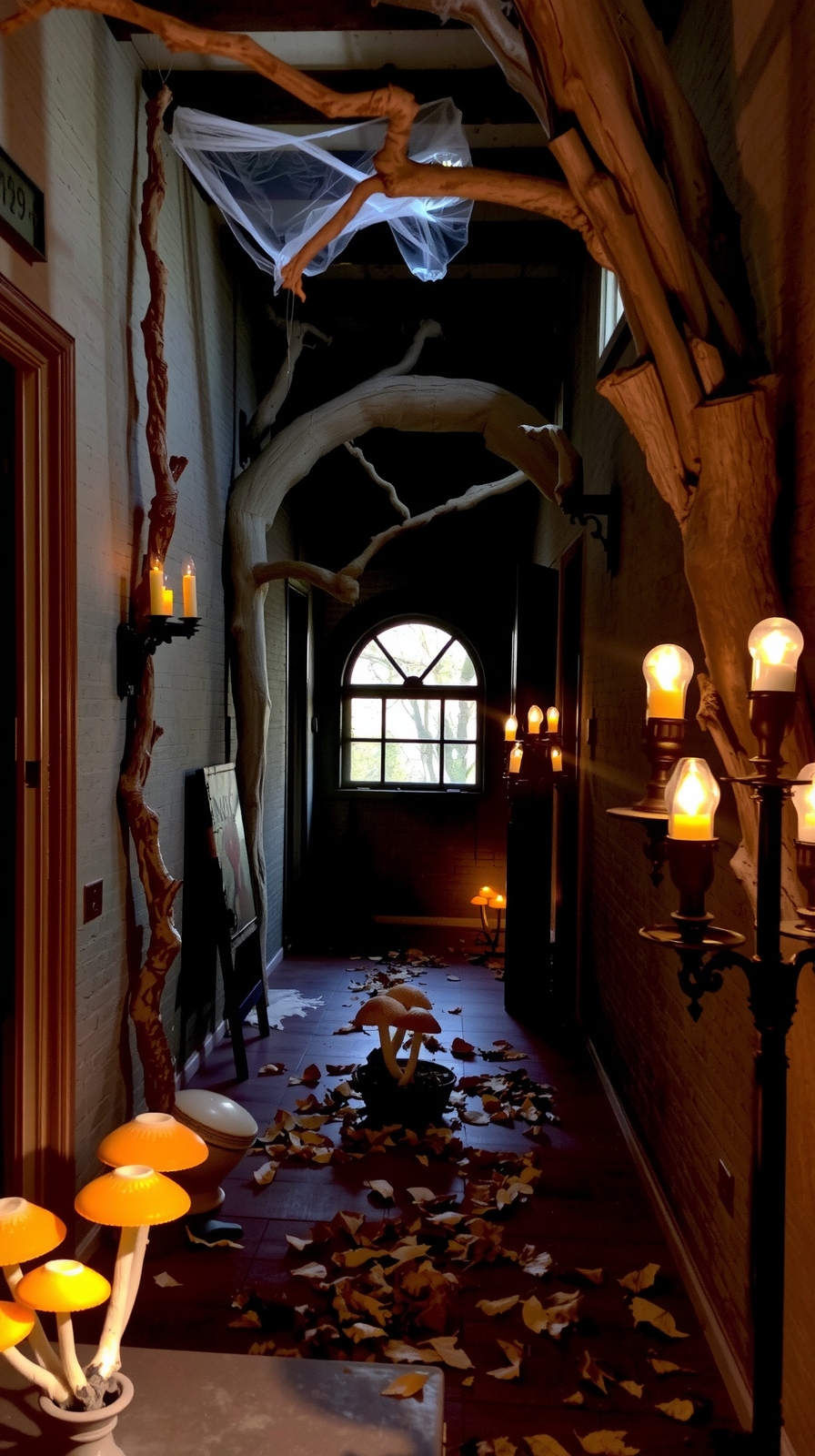 warm orange spooky lighting