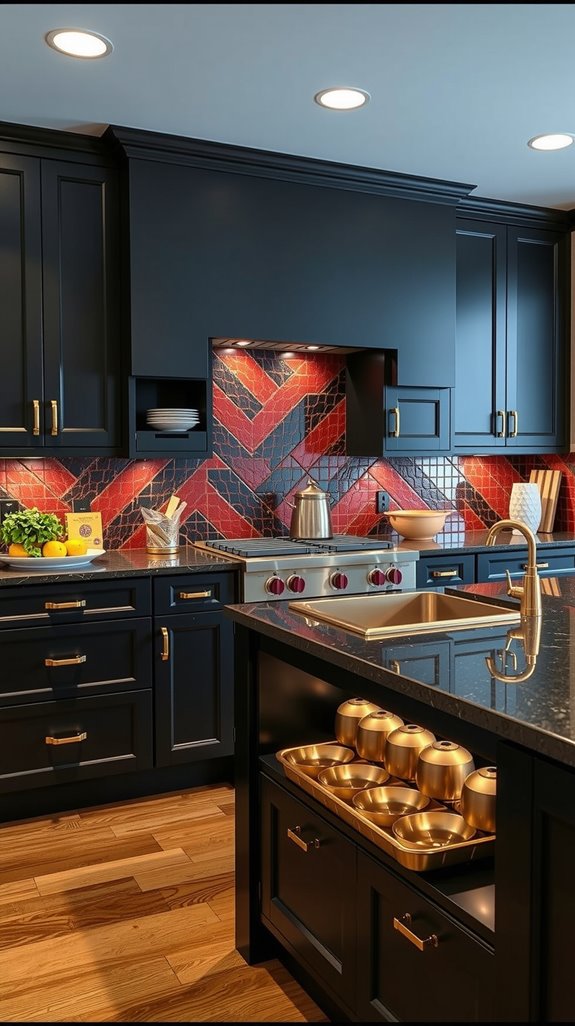 warmth through metallic accents