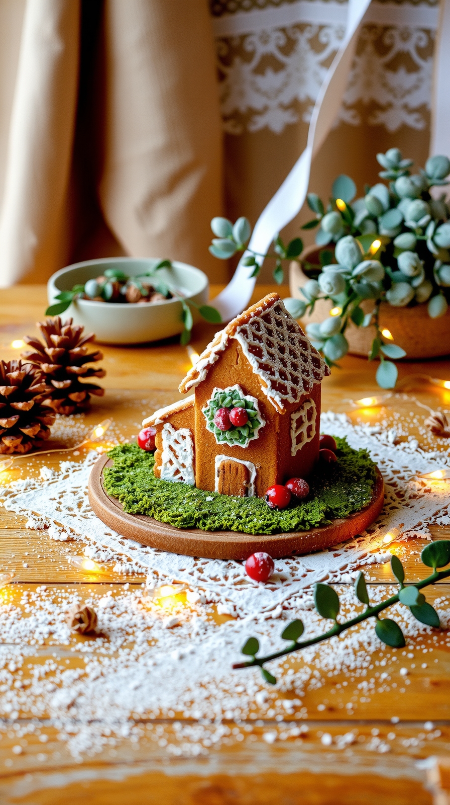 whimsical holiday gingerbread displays