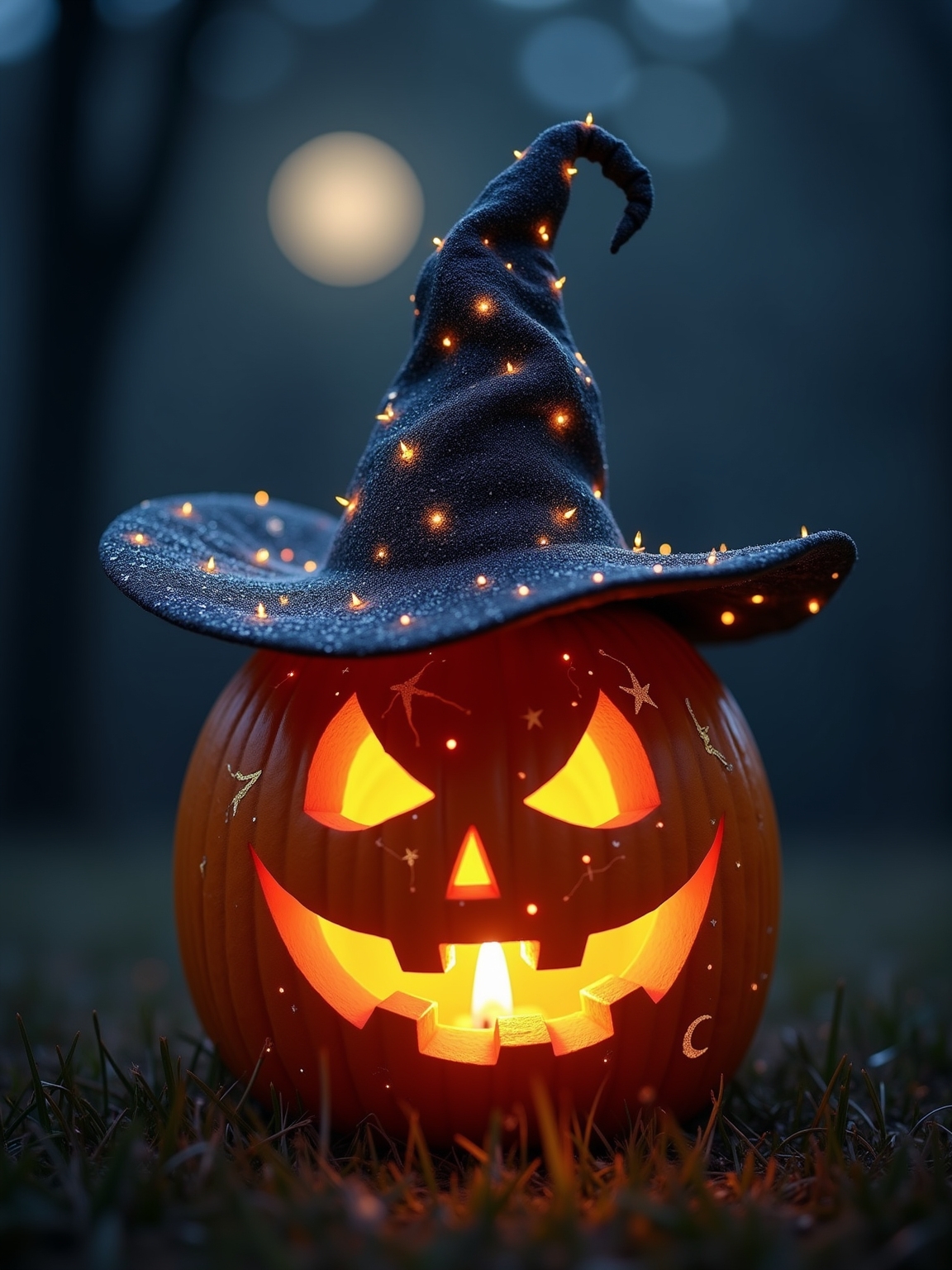 whimsical witch hat accents