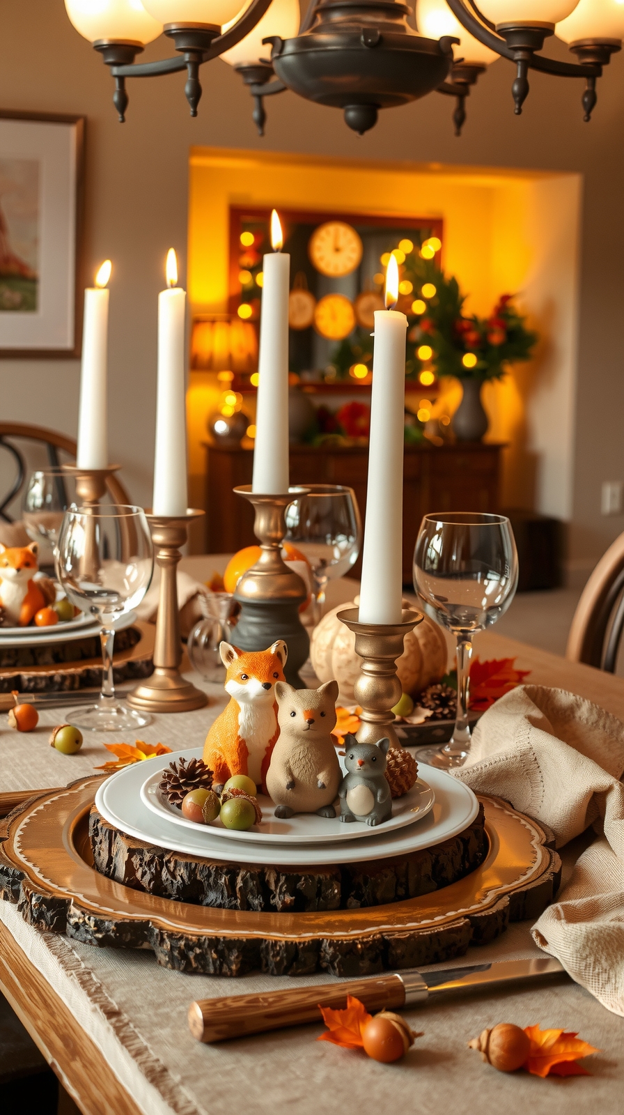 woodland creature table decor