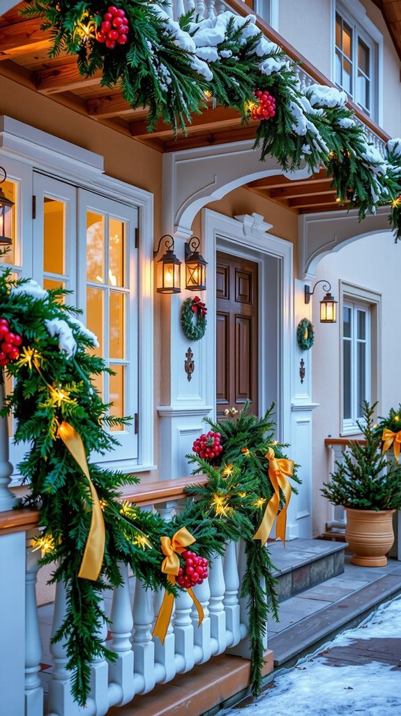 17 Elegant Christmas Porch Decorations for a Timeless Winter Welcome ...