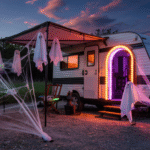 19 Outdoor Halloween Camper Setup That Wows the Campground