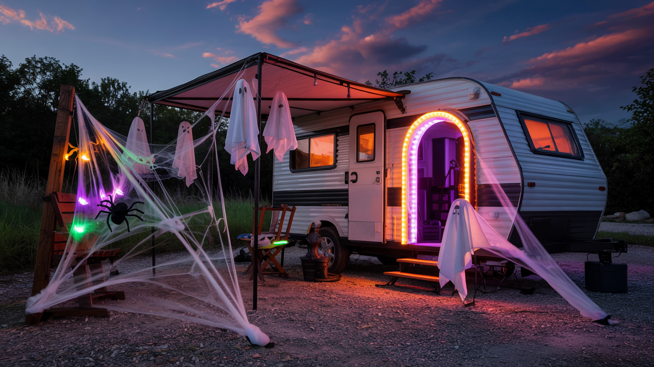 19 Outdoor Halloween Camper Setup That Wows the Campground