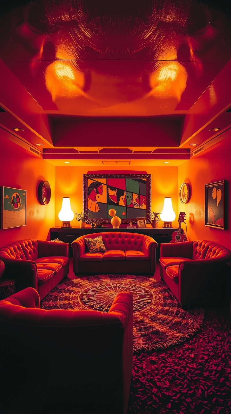 1970s retro conversation pit