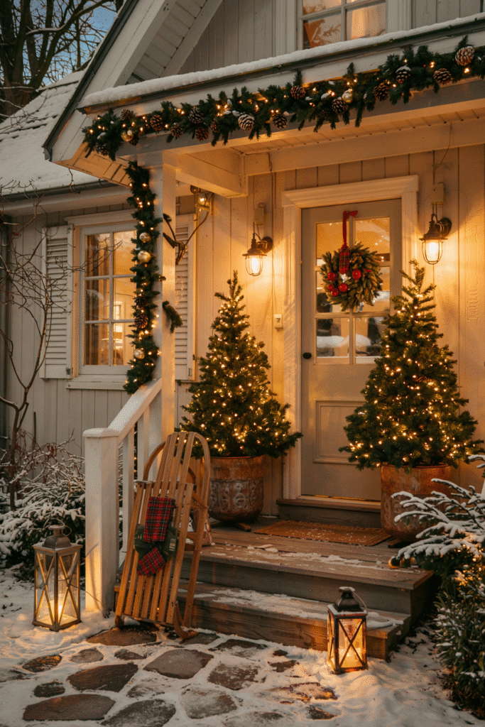 21 Rustic Outdoor Christmas Decor With Natural Greenery & DIY Touches
