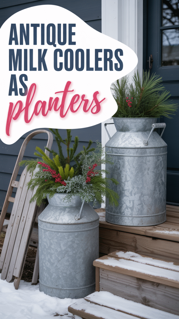 Antique Milk Coolers as Charming Planters