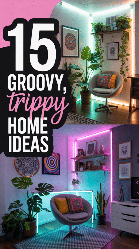 15 Ultimate Trippy Home Tour: Groovy Rooms, Glowing Corners & Artistic Chaos