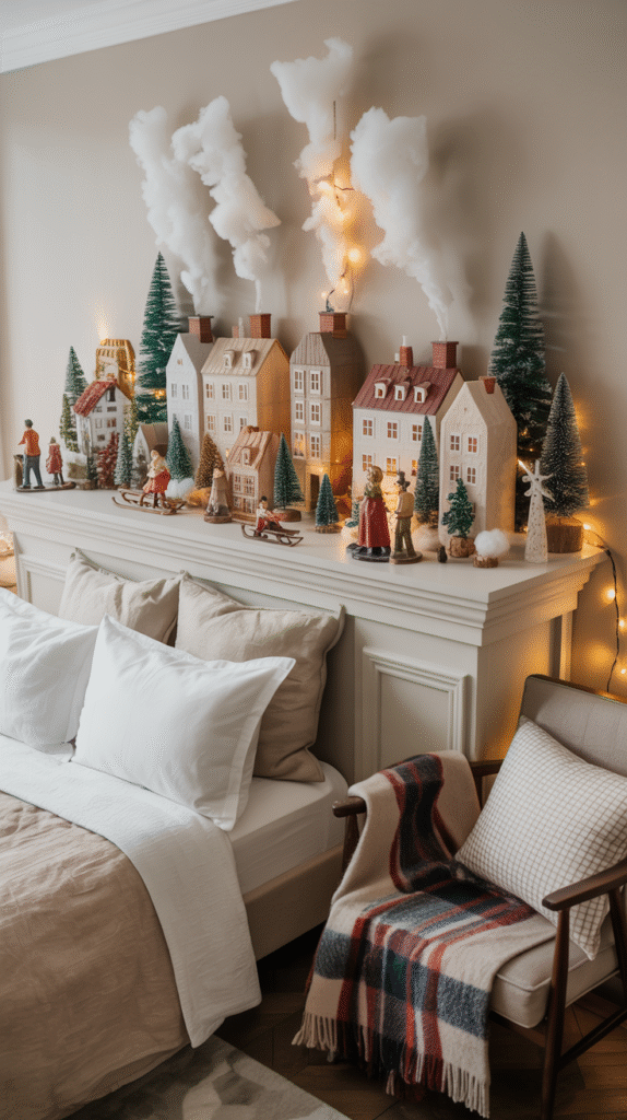 Nostalgic Christmas Village Setup