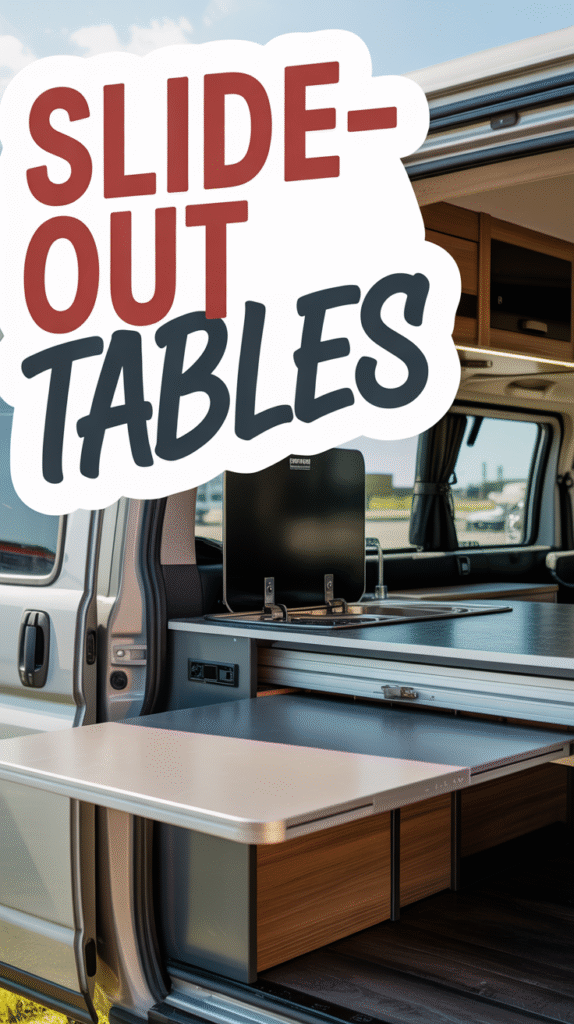 Slide-Out Tables That Tuck Under Counters and Benches