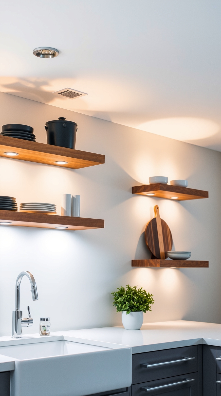 concealed lighting for shelving