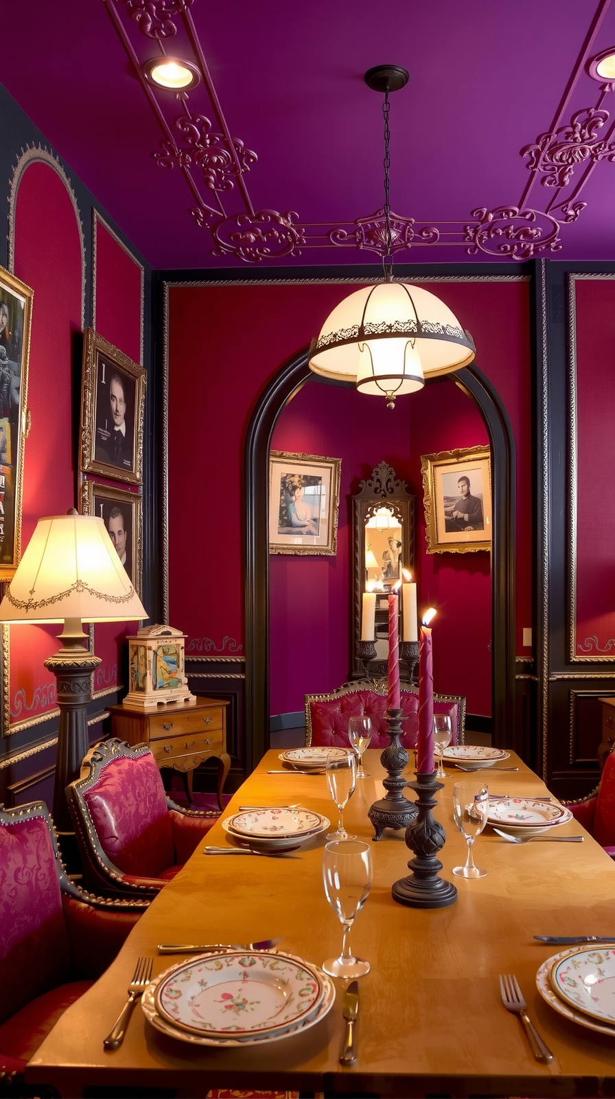 gothic whimsy in dining