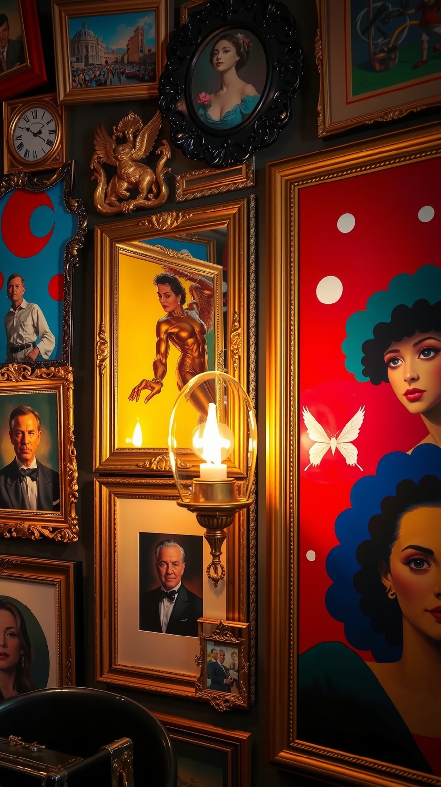 maximalist corner gallery wall