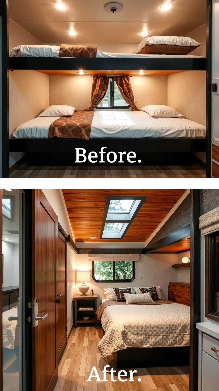 metal accents and lighting