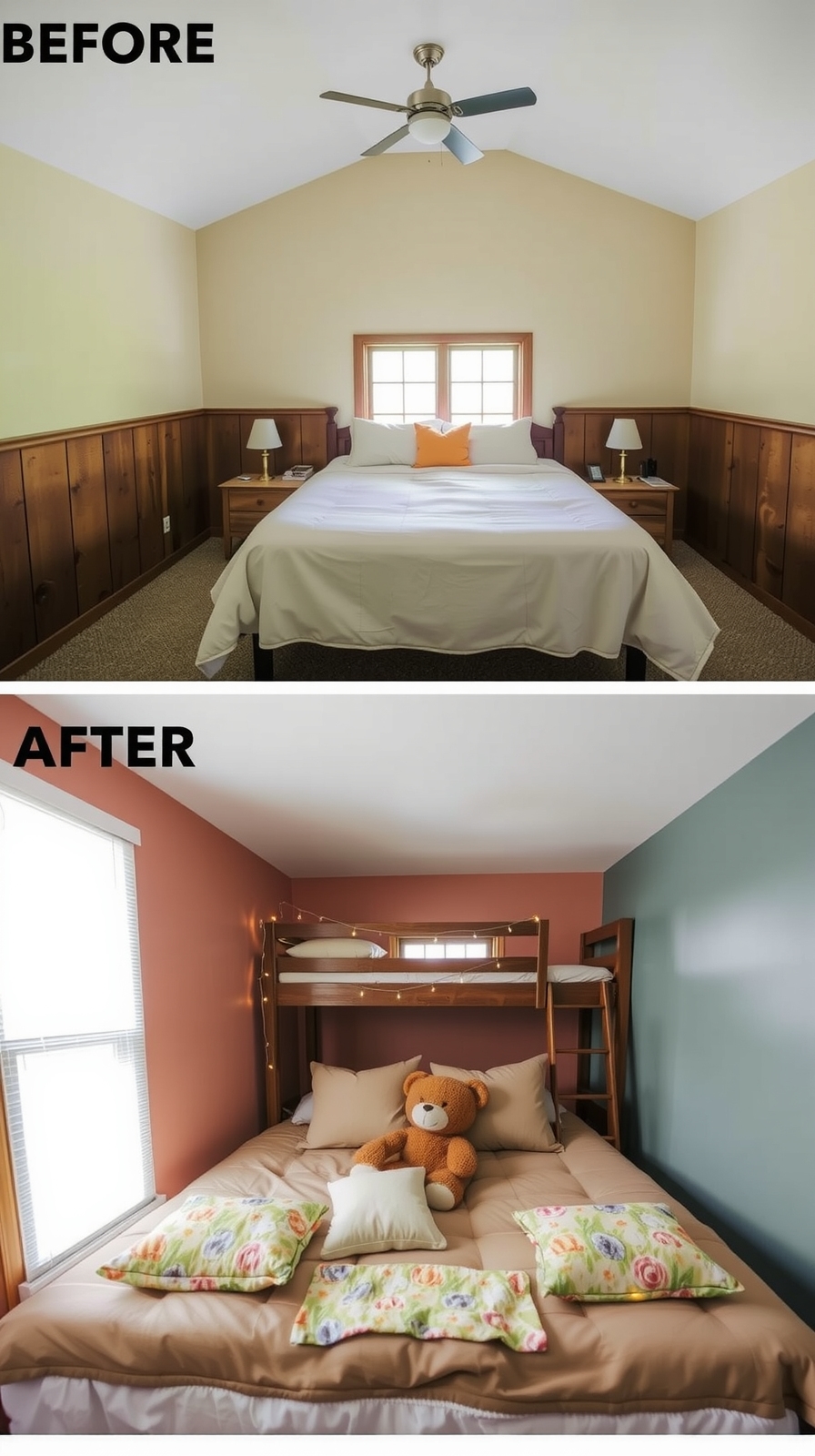 multi level bunk bed conversion