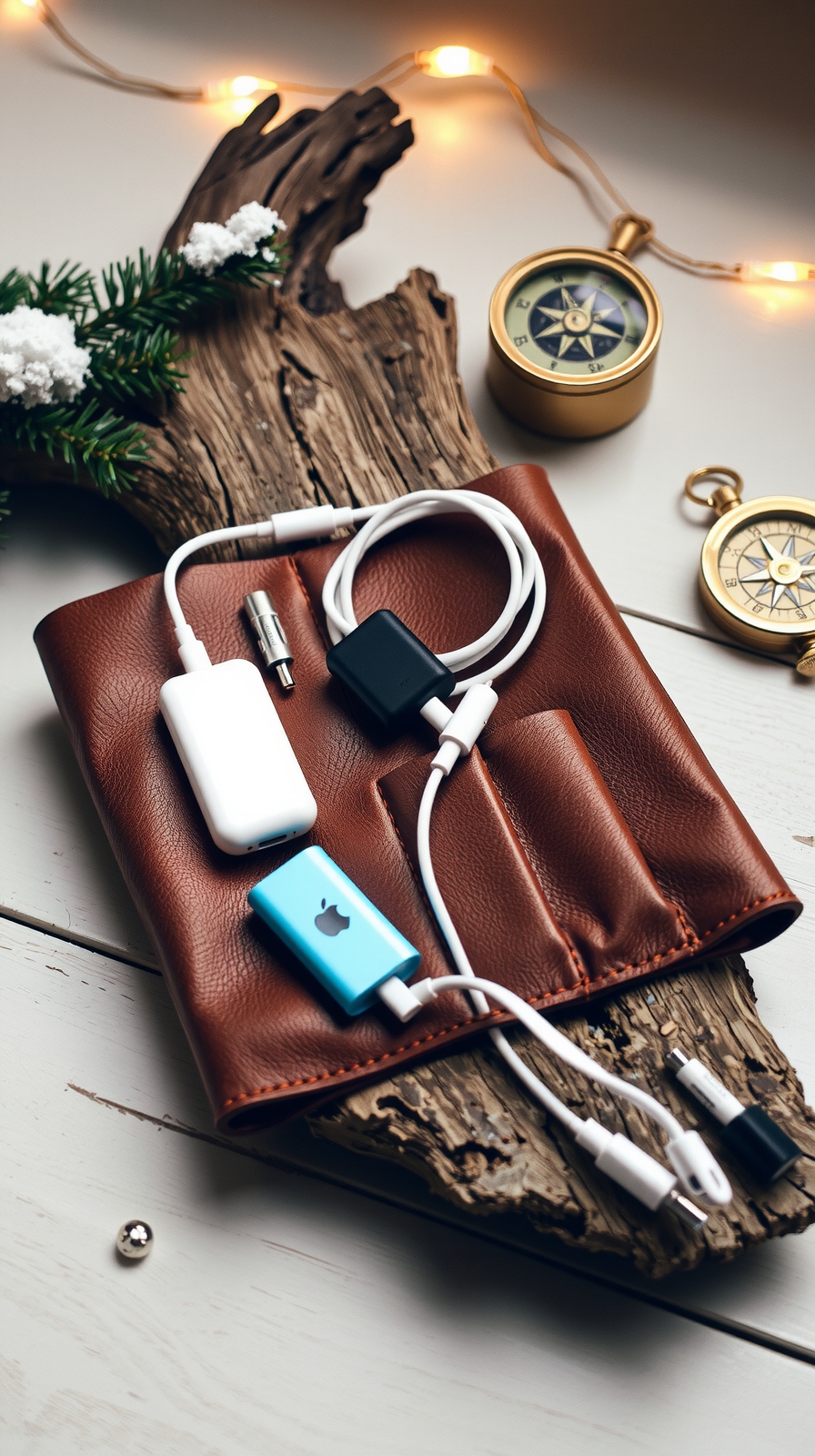 organized cables for travel