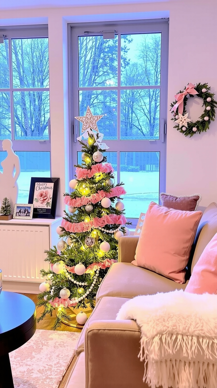 pastel pink pearl garlands