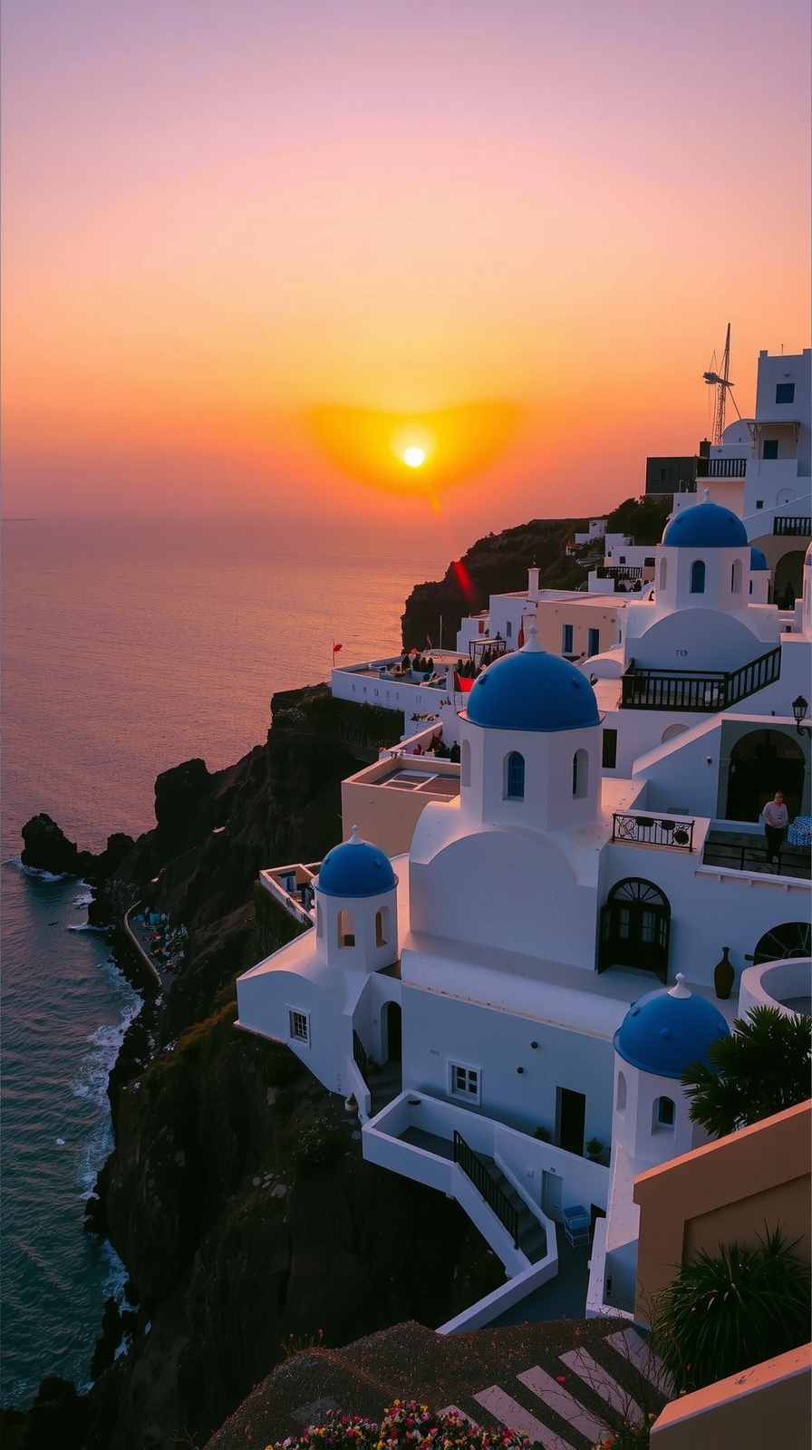 santorini s iconic sunset views