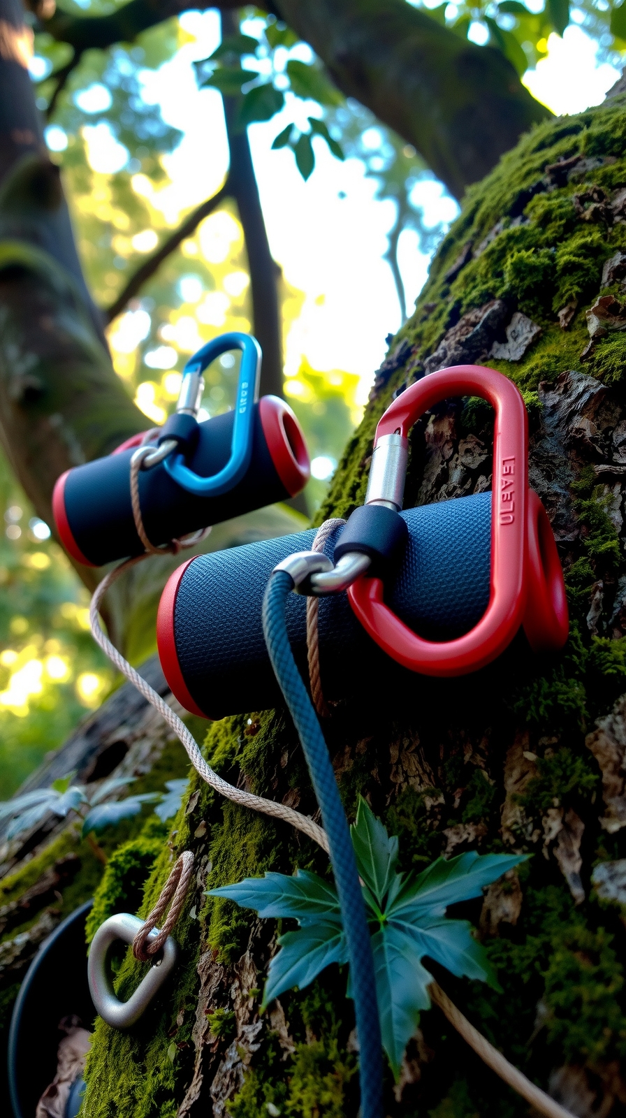 suspend speakers from trees