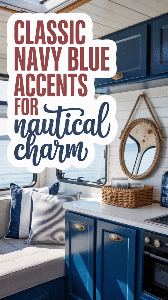 Add Classic Navy Blue Accents for Nautical Charm