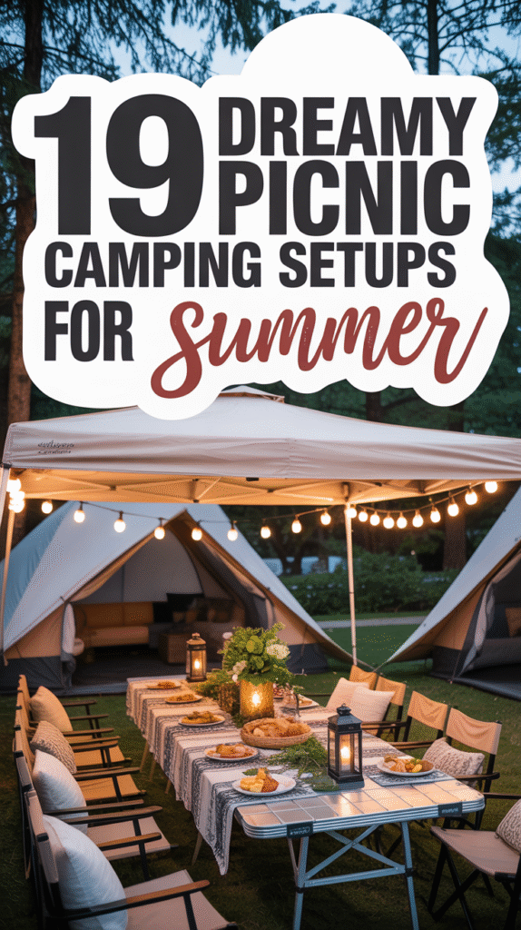 19 Chic Picnic Camping Set up With Glamping Details