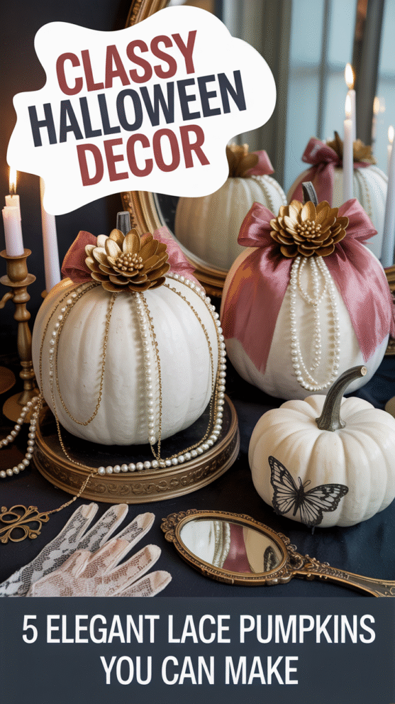 Elegant Victorian Lace Pumpkin Ideas for a Classy Halloween