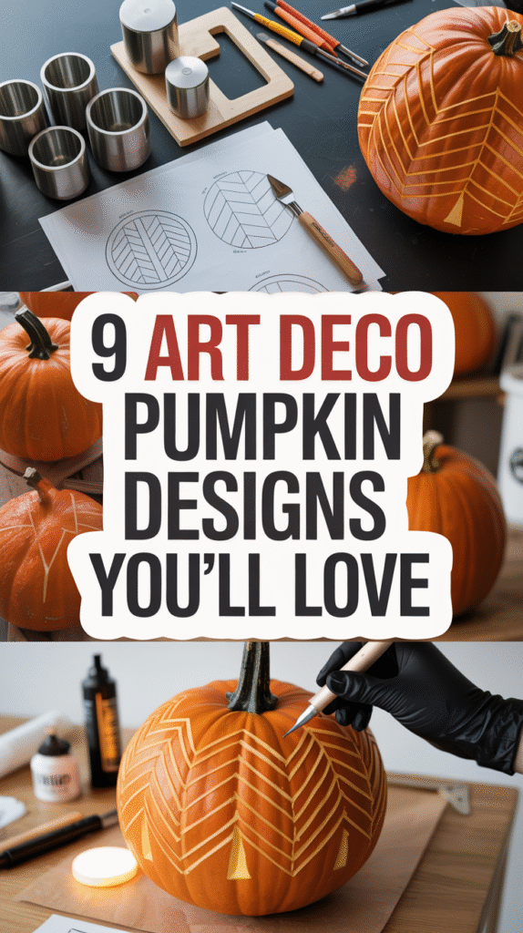 Art Deco Pumpkin Carving Ideas for Glamorous Halloween Decor