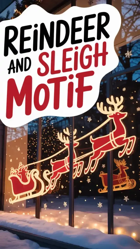 Reindeer and Sleigh Motif Display