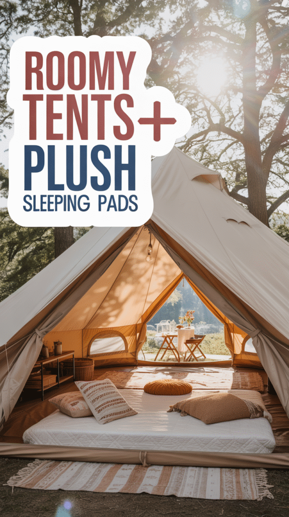 Roomy Tents With Plush Sleeping Pads for Ultimate Comfort