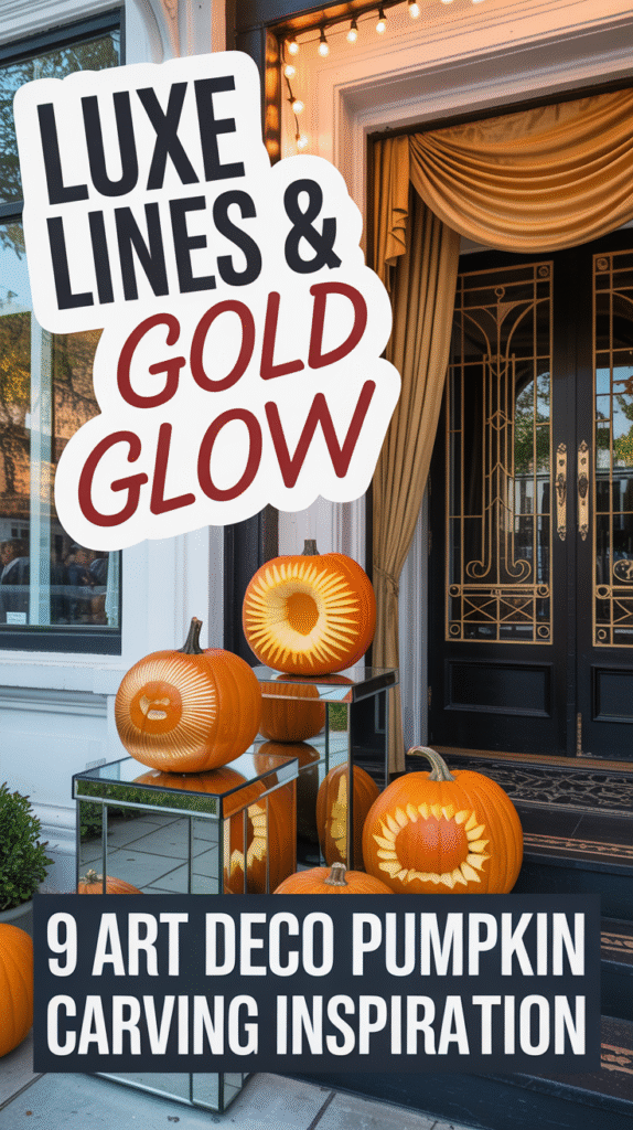 Art Deco Pumpkin Carving Ideas for Glamorous Halloween Decor