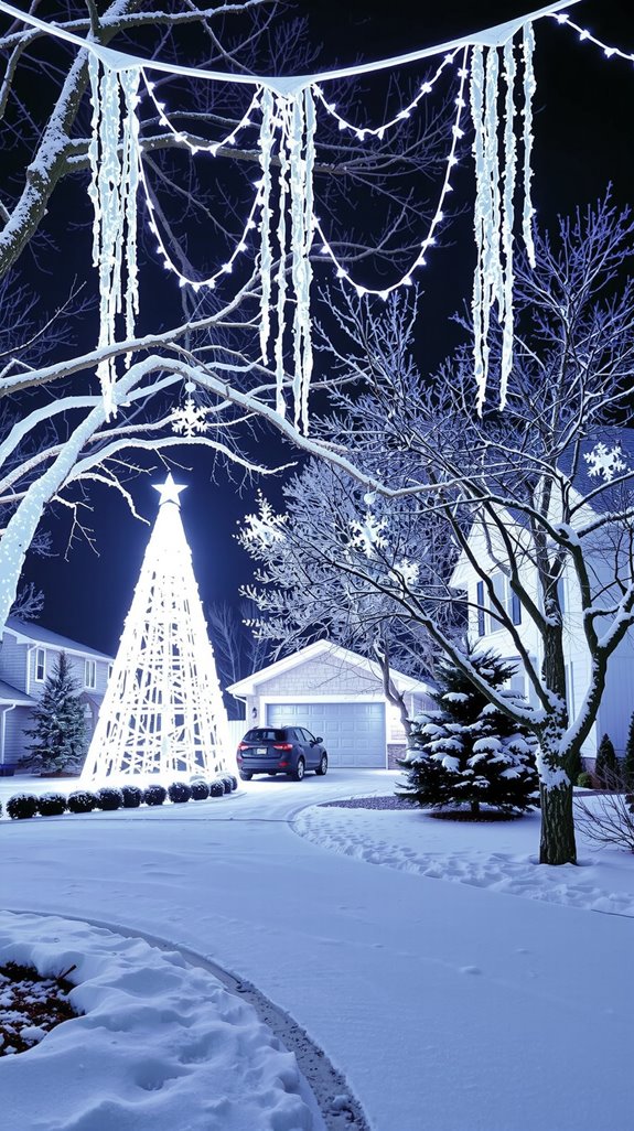 all white christmas light elegance
