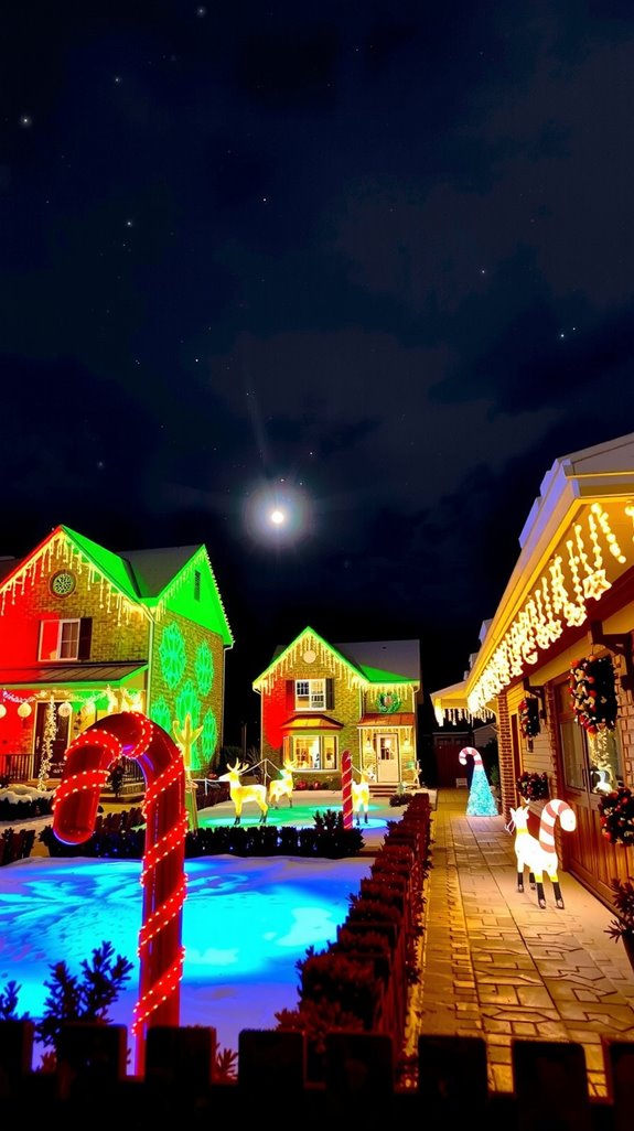 animated snowfall projection lights