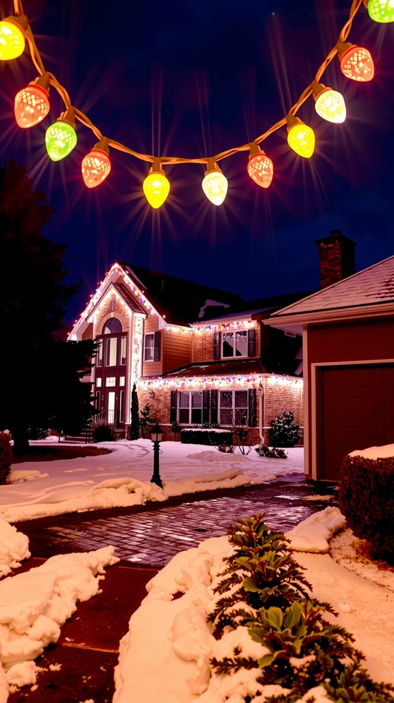 bold colorful roofline illumination