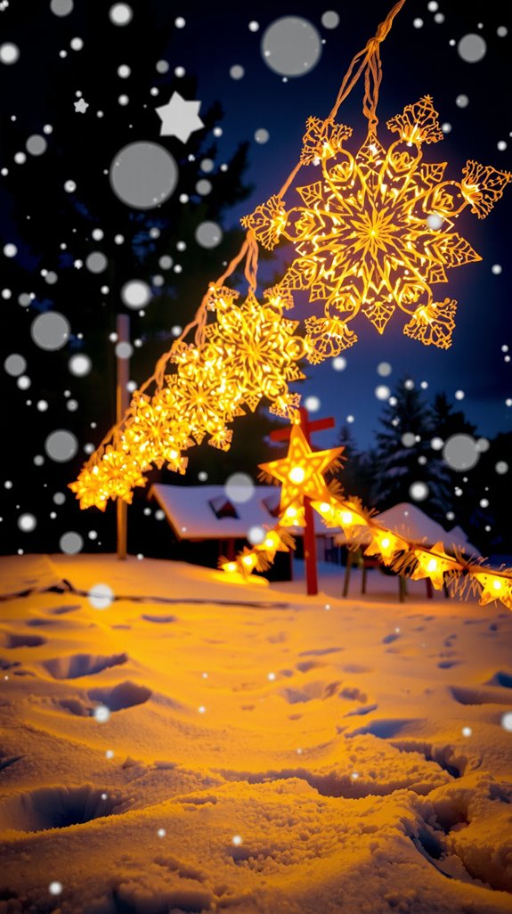 celestial winter theme display