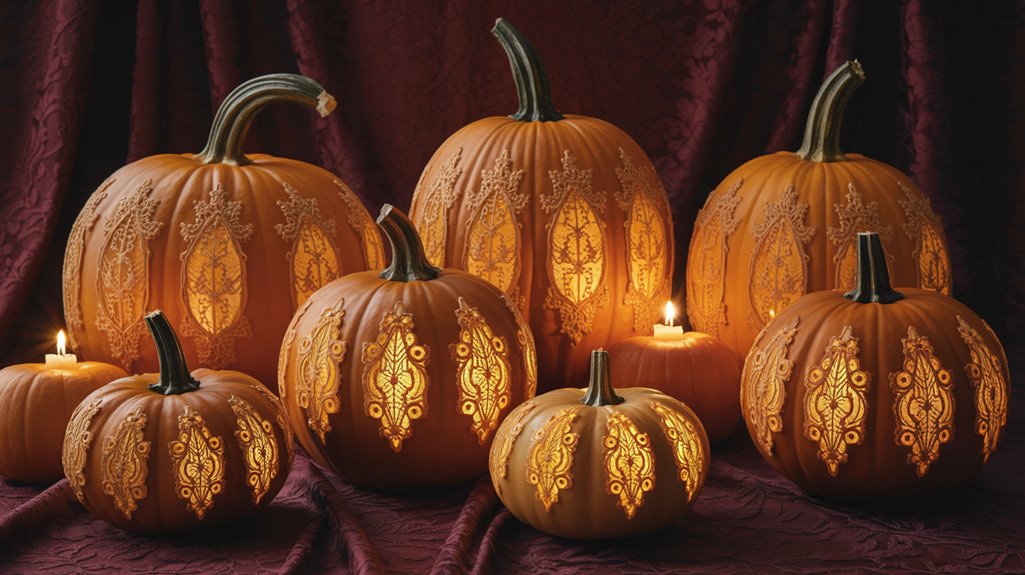 classy victorian lace pumpkins